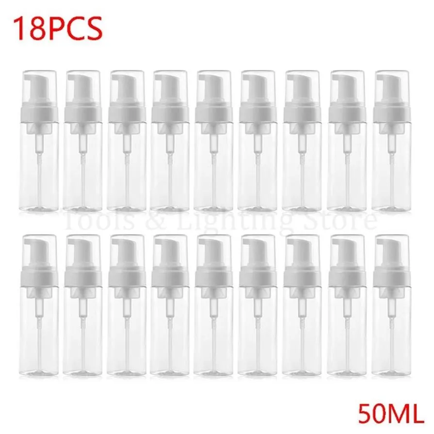 18 Pcs 50 ML Foam Dispenser Bottle Plastic BPA Refillable Mini Foaming Soap Dispenser Pump Bottles -for Travel 211130299c