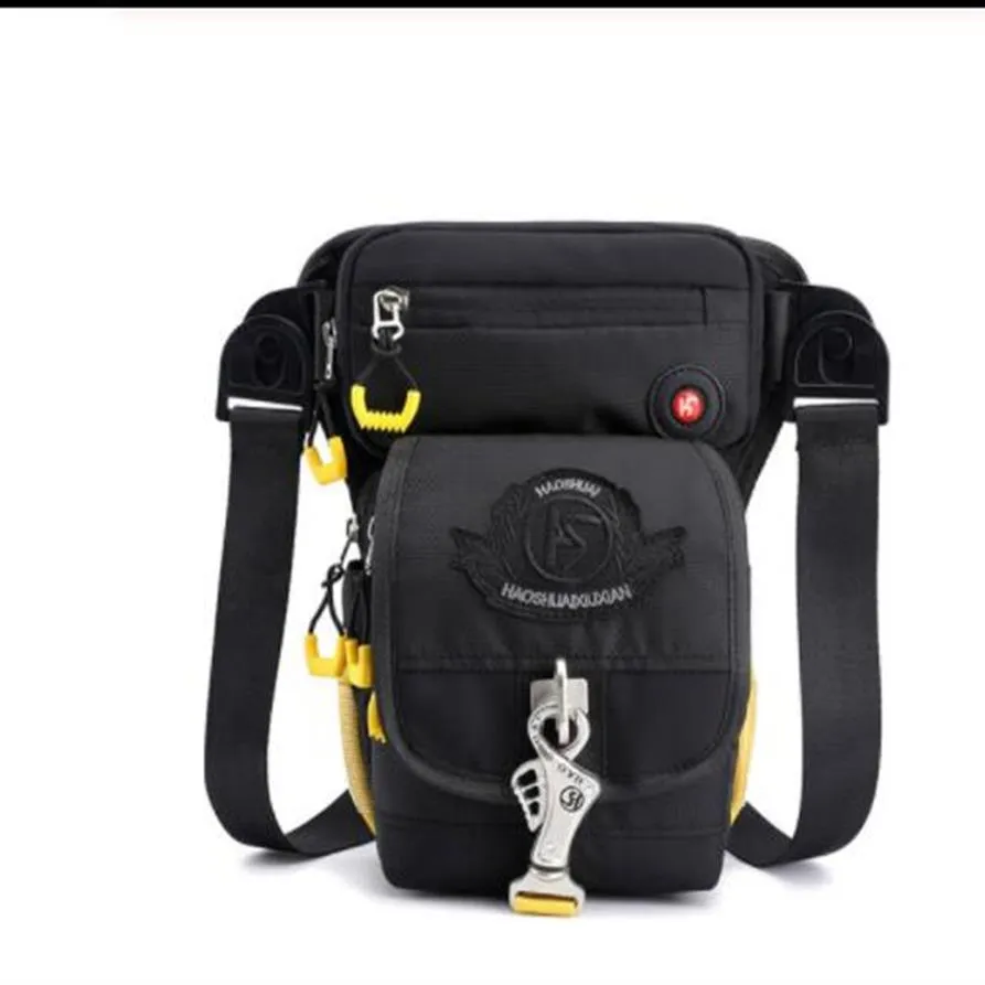 Модная мужская нейлоновая сумка для ног, поясная сумка на бедре, удобная поясная сумка с поясом, поясной карман, повседневные поясные сумки для мальчиков, сумки через плечо308L