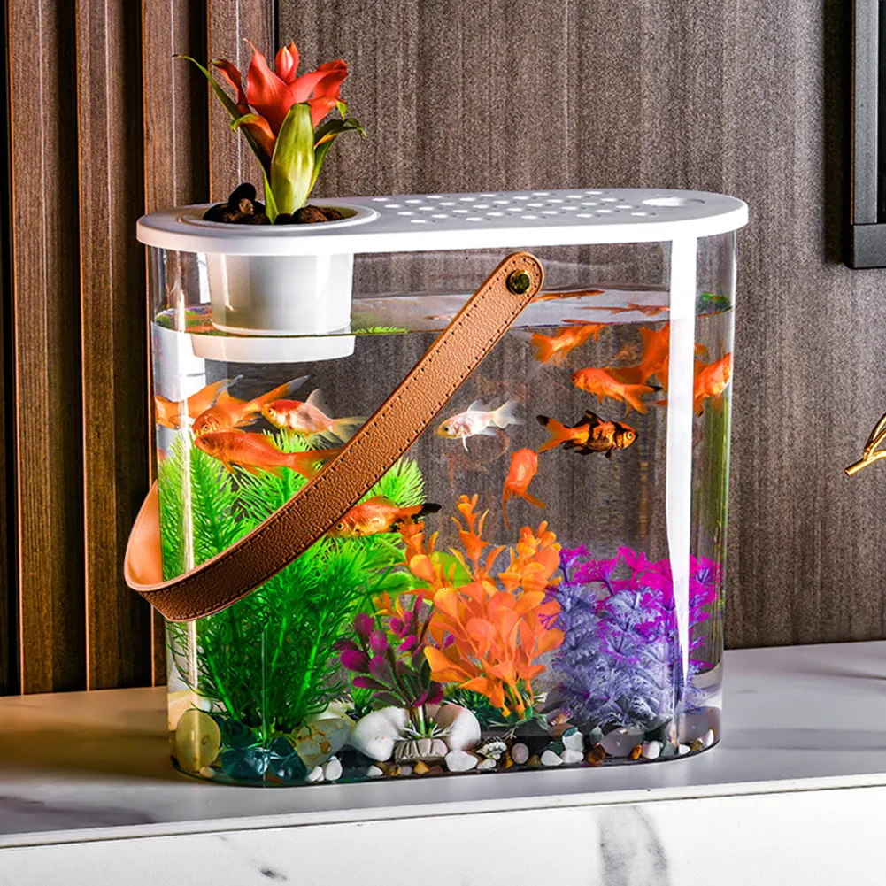 Fish tank planter outlet