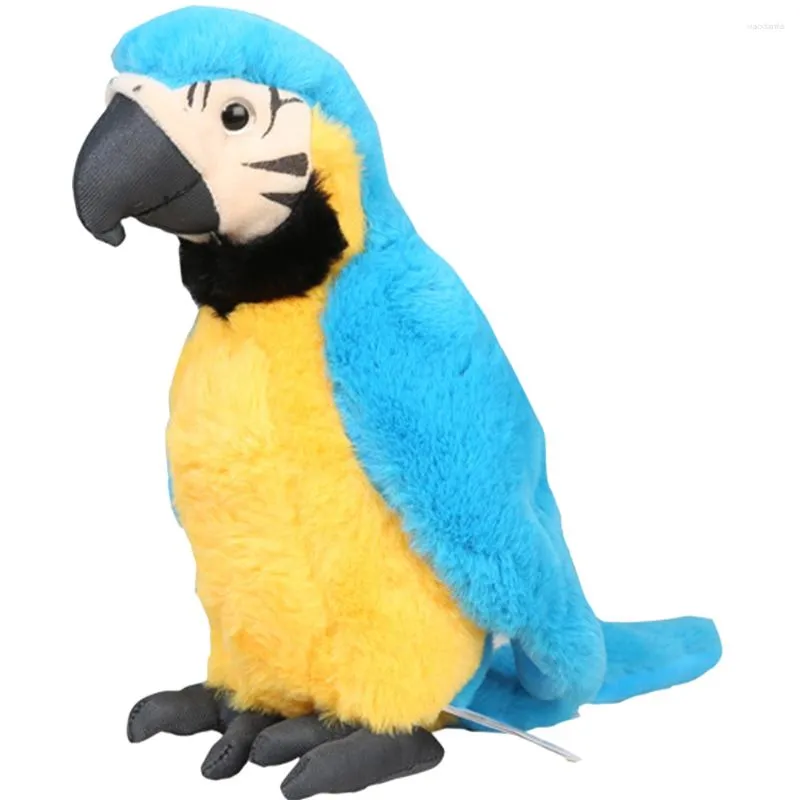 Garden Decorations Parrot Plush Stuffed Toy Animal Bird Talking Artificial Realistic Lifelike Toys Ornament Models Animals Cockatiel Kids