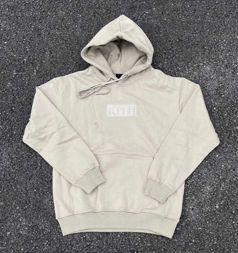 2023 High Quality Small and Trendy Brand Kith Box Designer Hoodie Embroidered Hoodie Loose Casual Hoodie for Couples Oversize Pullovers 7WGK