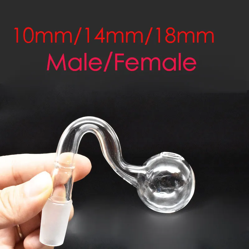 Bol de brûleur à mazout en verre Pyrex épais 10mm 14mm 18mm, Joint mâle femelle transparent pour narguilé, tuyau d'eau en verre, Dab Rig Bong