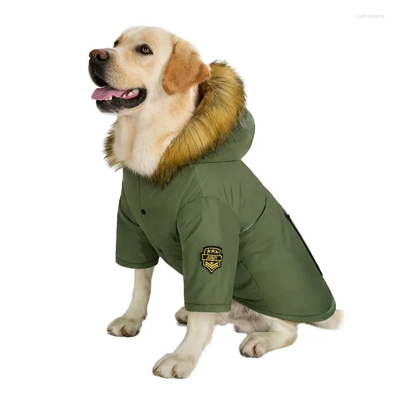 Vêtements pour chiens Vêtements pour animaux de compagnie Automne et hiver Fourrure dorée Labrador Moyen Grand Gros Coton chaud Vêtements rembourrés