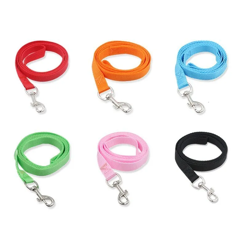 Hundhalsar Leashes 120 cm*1,5 cm nylon koppel för små medelstora stora utomhusbanor som går träning Safe Pet Band Collar Harness 230915