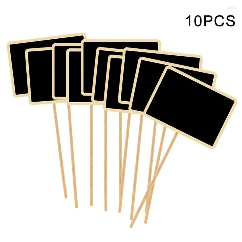 Garden Decorations 10pcs/set Markers Fruit Flowers Plant Tags Durable Vegetable Labels With Blackboard Wooden Easy Write Agriculture Small