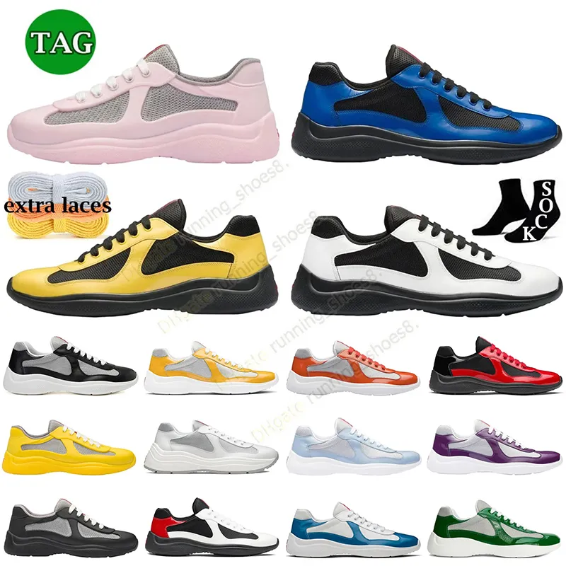 Top Casual Runner Sports Shoes designer America Cup Low Luxury Sneakers Men out of office Patent Leather Platform Prads Trainers Outdoor Size EU38-46