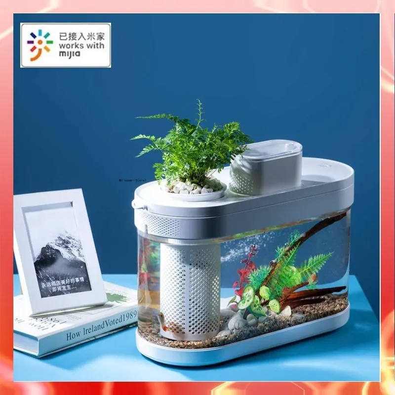 Decorazioni Geometria Anfibio Eco Fish Tank Pro Temporizzazione automatica Alimentazione Wifi Smart Box Funziona con Mijia Full Color Gamut Lighting 230915