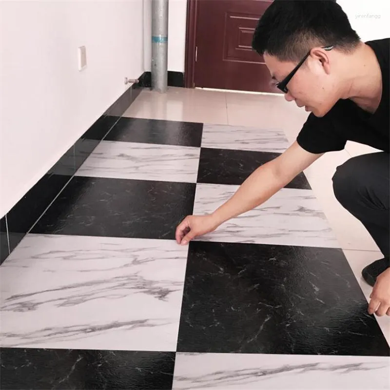 Bakgrundsbilder avancerad självhäftande PVC golvklistermärke cement tjock slitstöd