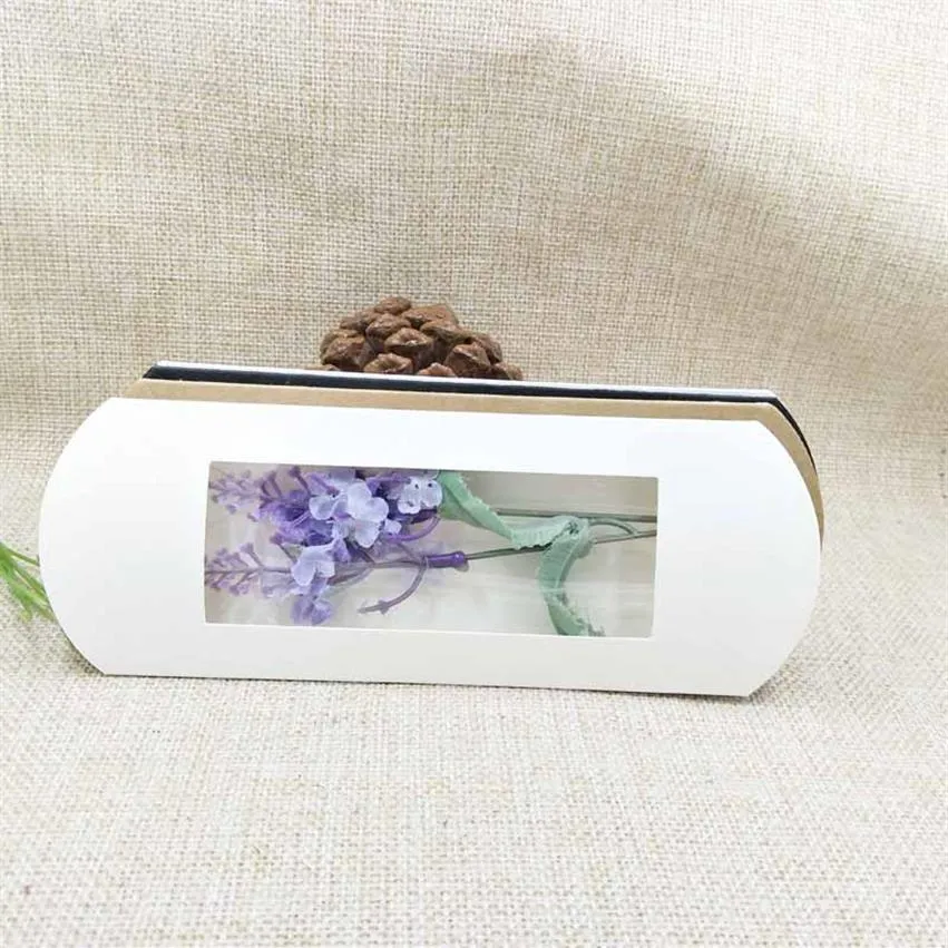 paper pillow window box gift package favors gifts products package box black kraft white 50 pcs245c