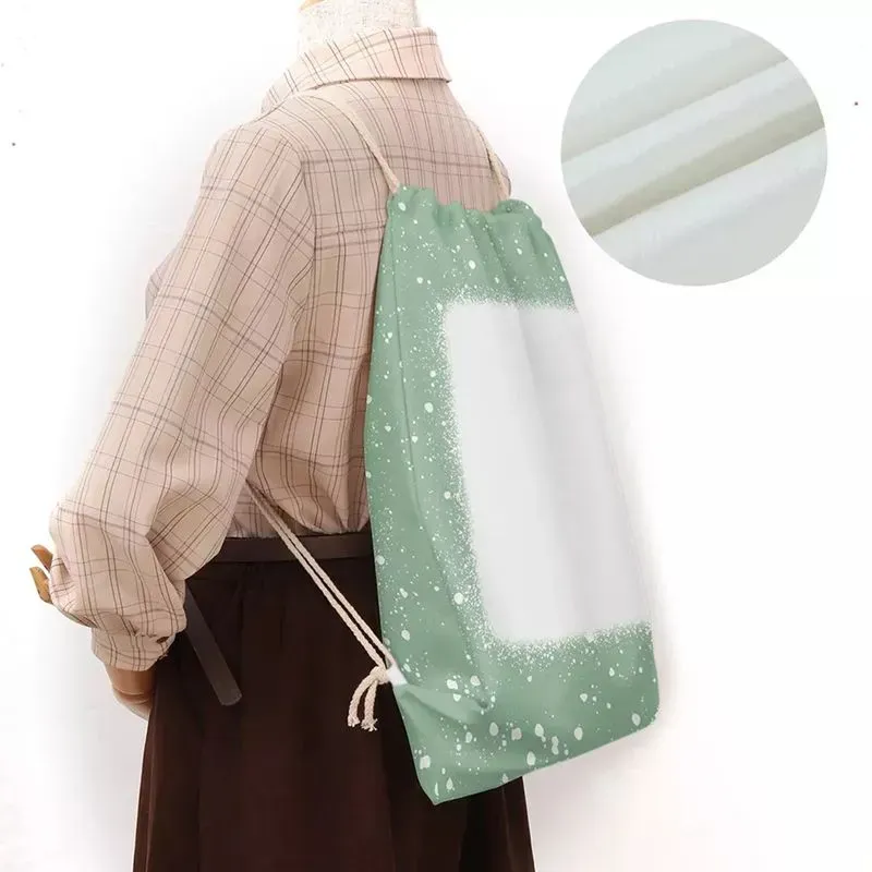 Sublimation Blank Drawstring Bags Tie Dye Sport Polyester Colorful Shop Bag Travel Backpack Shoe Pocket Women Child Storage bb1105