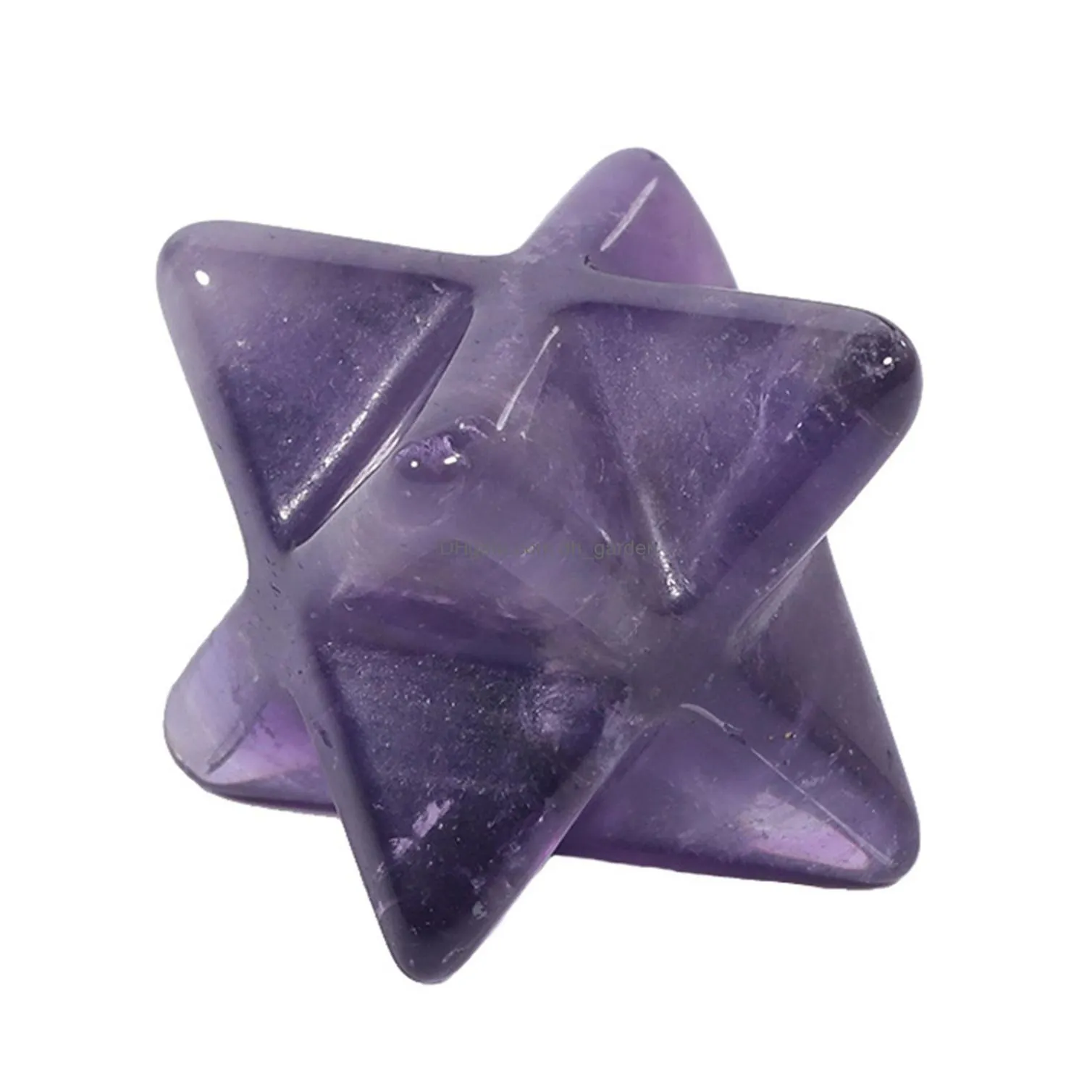 Pierres précieuses en vrac Pierre précieuse Merkaba Star Mini cristaux Guérison Chakra Pierre sculptée pour la méditation de sorcellerie Ncing Bijoux Décor Dhgarden Dhnjw