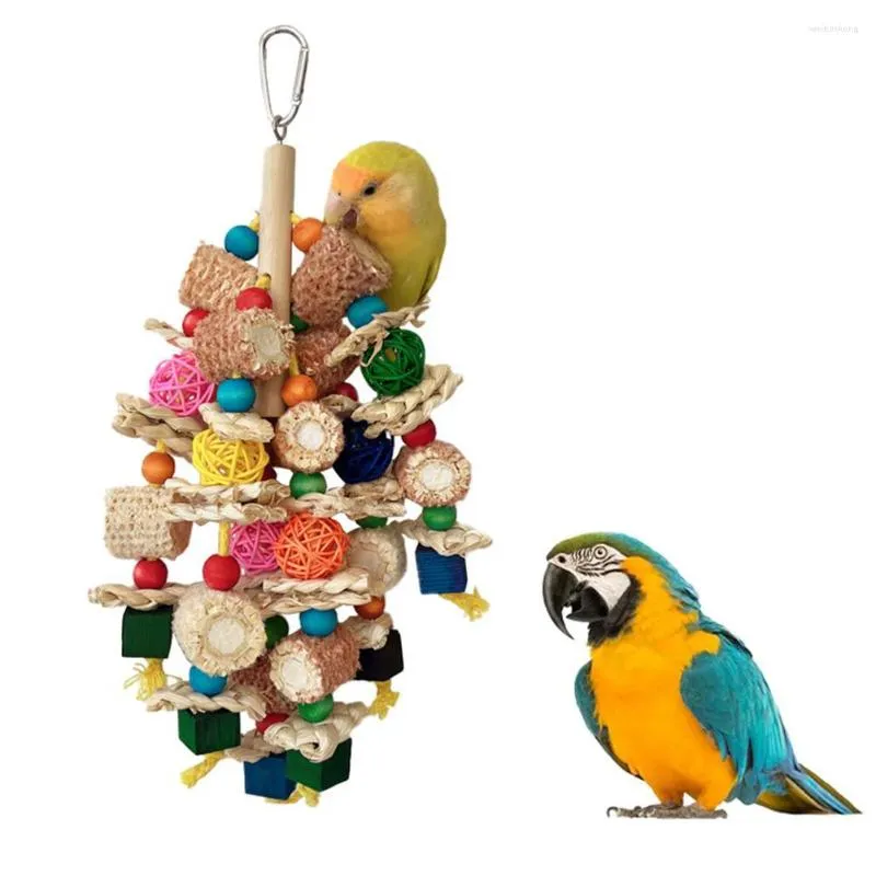 Autres fournitures d'oiseaux Jouets de perroquet Jouets de maïs naturel à mâcher pour petits aras de taille moyenne Cacatoès Gris africain