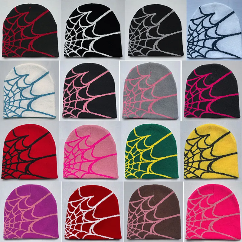 Dicusph Y2K Gothic Spider Pattern Knitted Beanie - Wool Acrylic, One Size Fits Most, For Men & Women - View #7