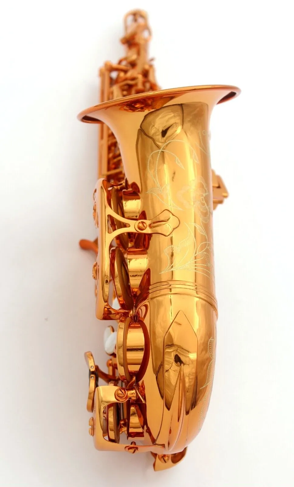 Eastern music pro use Yani style bourbon lacquered Curved Soprano Saxophone