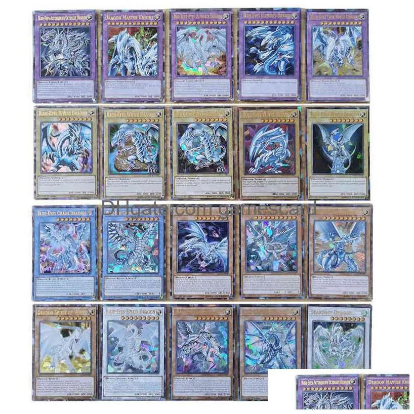 YU-GI-OH 72 Olika engelska kort Pterodactyl Tianlong Flash Card Childrens Toy Gift Collection Christmas G220311 Drop Delivery Dhnag