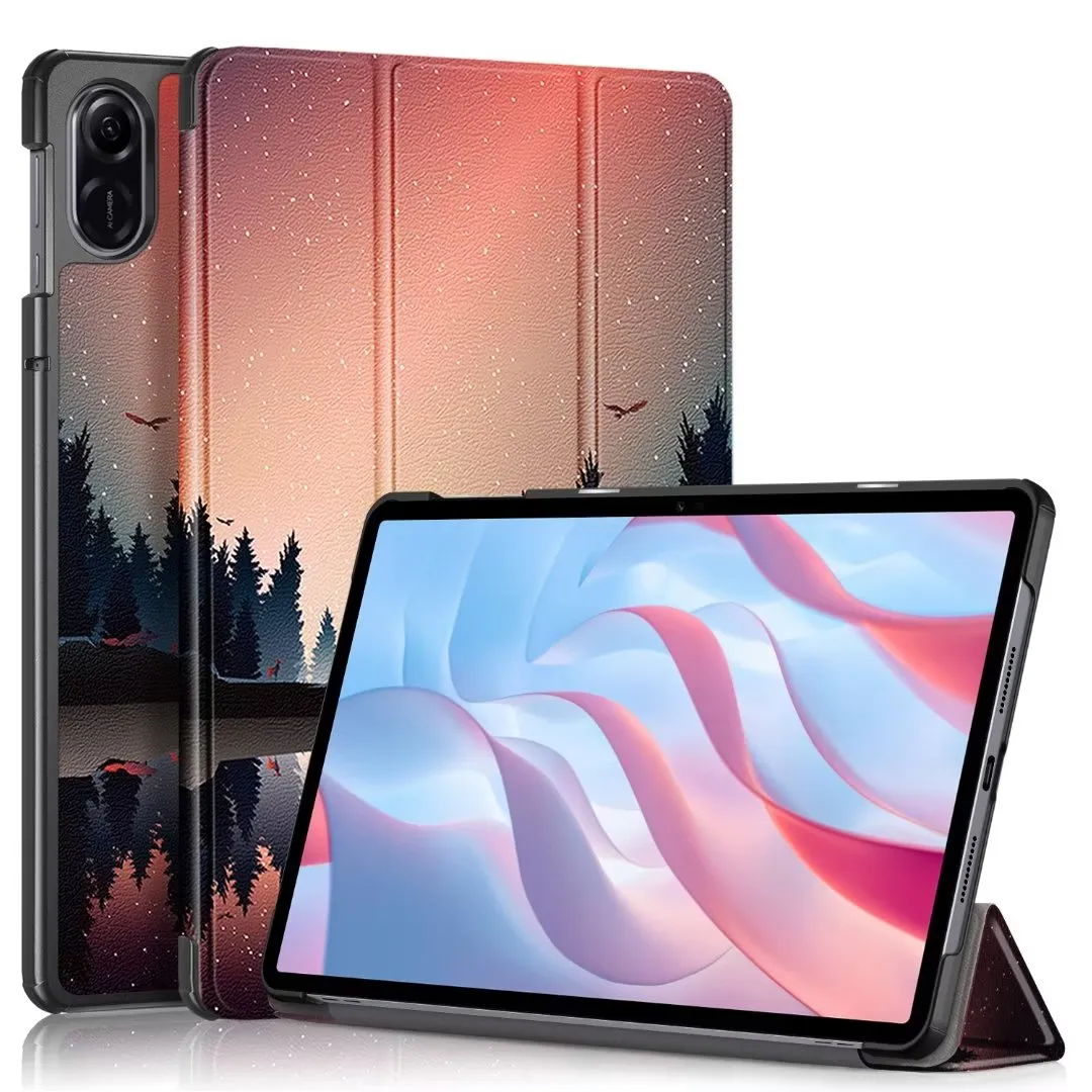 Capas inteligentes para honor pad x9 x8 pro 11.5 polegadas 11.5 "capa fina de couro pu função wake sleep tablet três dobras