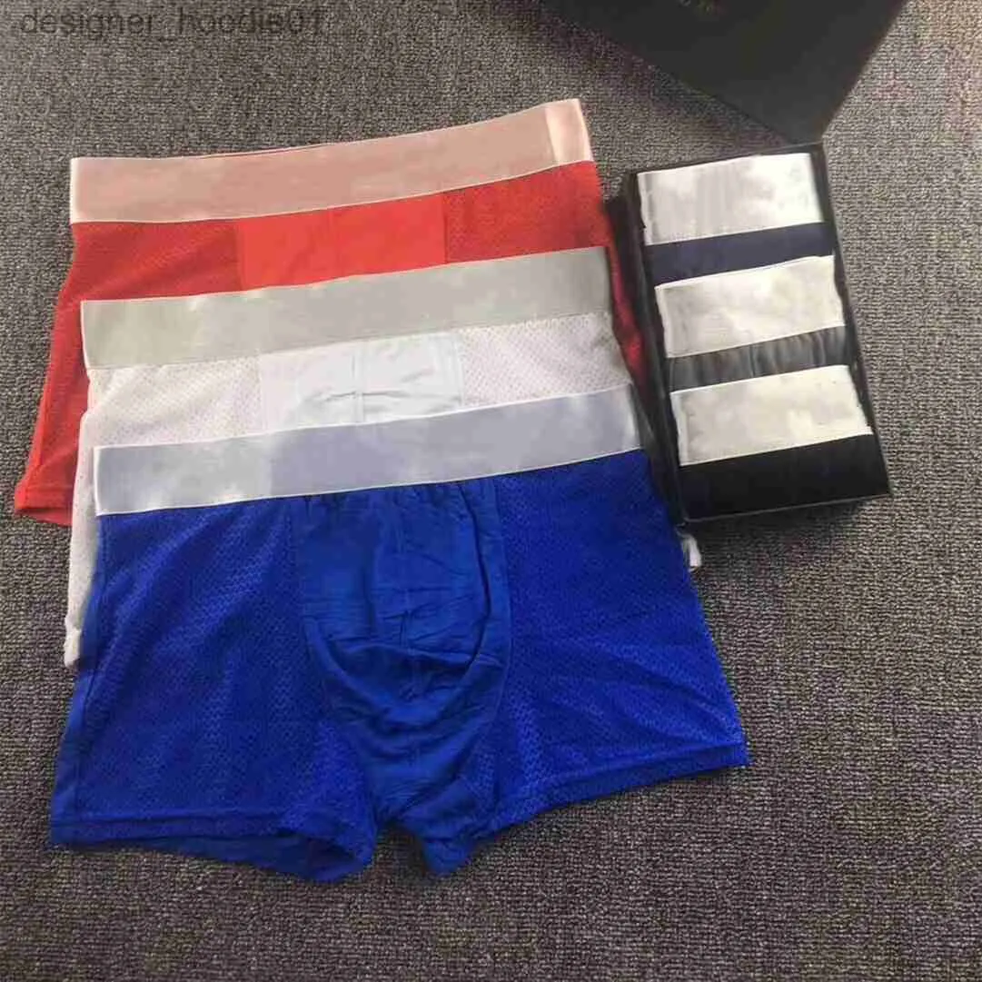 Underbyxor bekväma herr underkläder trosor boxare mjuka boxare manliga underbyxor boxershorts män homme trosor knickers mesh sommaren andas utan låda asiatiska si