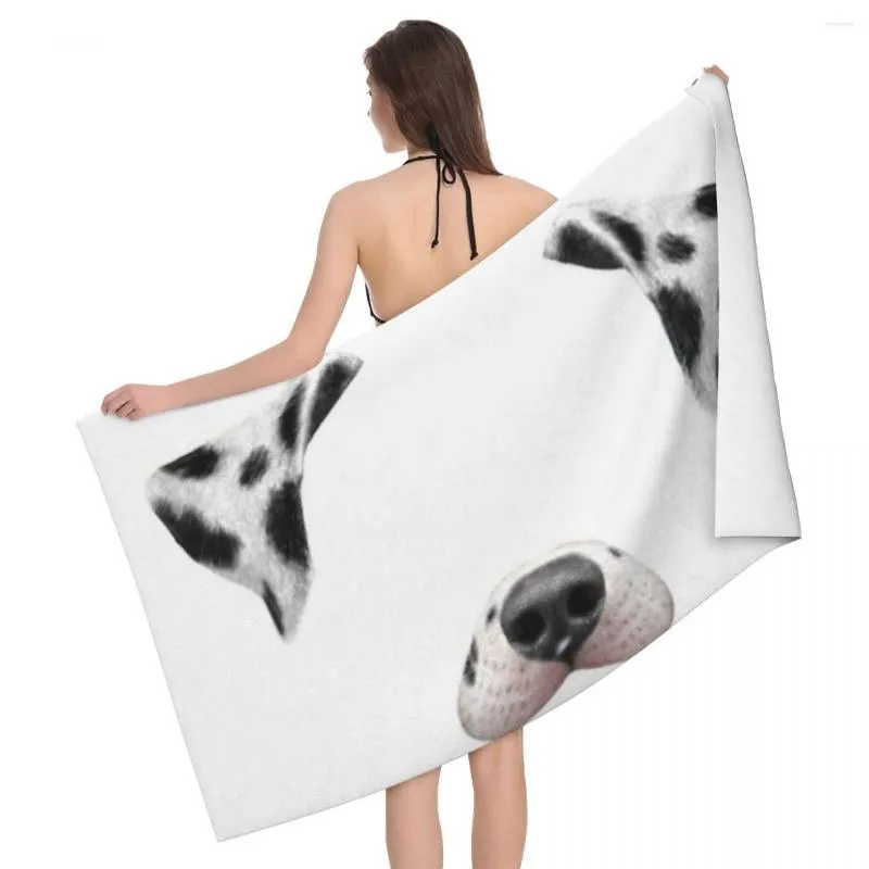 Handdoek Dalmata 80x130cm Badmicrovezelstoffen Geschikt voor zwembad Gepersonaliseerd patroon