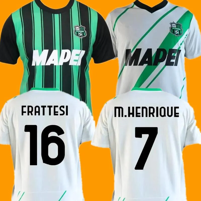 23 24 Sassuolo Calcio Traore Mens Soccer Jerseys Frattesi Berardi Boga Caputo Obiang Defrel Kyriakopoulos Home Away Short Football Shirt Uniforms 2023 2024