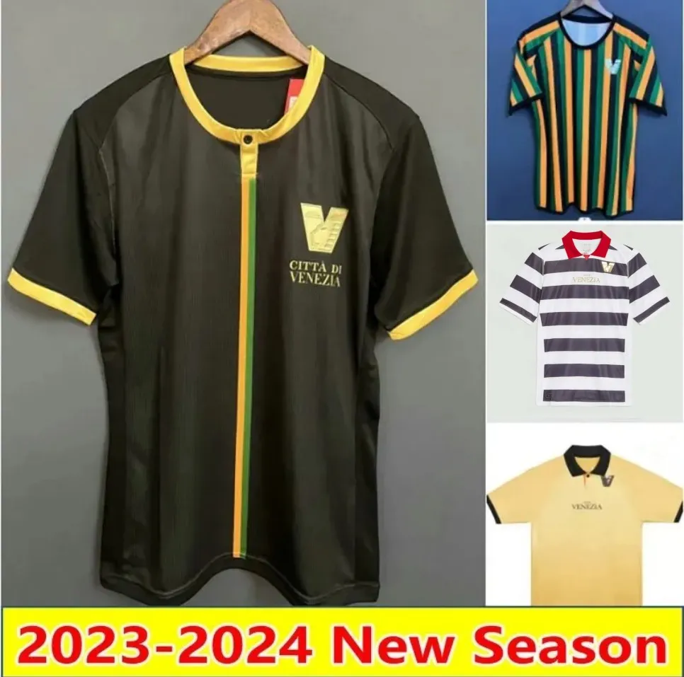 2023 Venezia FC Futebol Jerseys ARAMU KIYINE JOHNSEN 22 23 24 Veneza Home Away BUSIO TESSMANN HENRY CUISANCE TESSMANN Homens Camisas de Futebol Manga Longa Maillots De Foot