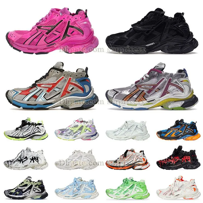 2023 Luxe Designer Track Runners 7.0 Casual Shoes Platform varumärke sansmit Sense Mens Women Bourgogne Balencaigas Tenis Oudoor Walking Sports Dhgate Runner 7 Sneakers