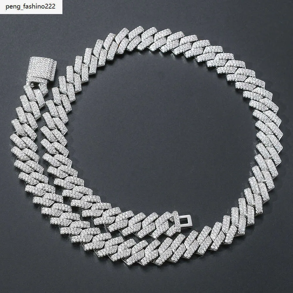 BES مخصصة للمجوهرات الهيب هوب المثلجة 14 ملم 925 Sterling Prong Set