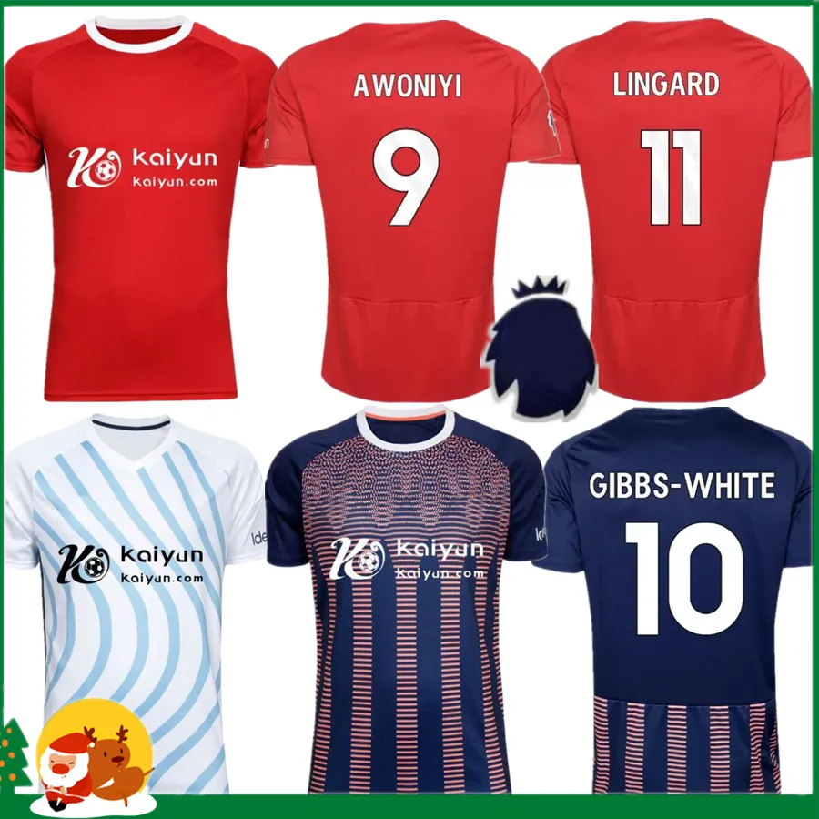 NoTTIngham 23 24 Jerseys de football LINGARD GRABBAN Johnson Surridge 2023 2024 Hommes Enfants Forest Awoniyi AMEOBI KROVINOVIC ELANGA Chemises de football