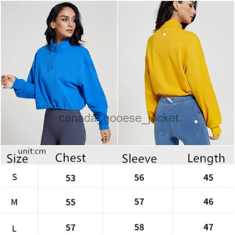 Set attivi Esercizio Fitness Abbigliamento Donna Yoga Completo Colletto alla coreana Felpa Abbigliamento sportivo Abbigliamento esterno Abbigliamento casual Camicia da corsa per adulti Manica lungaL230915