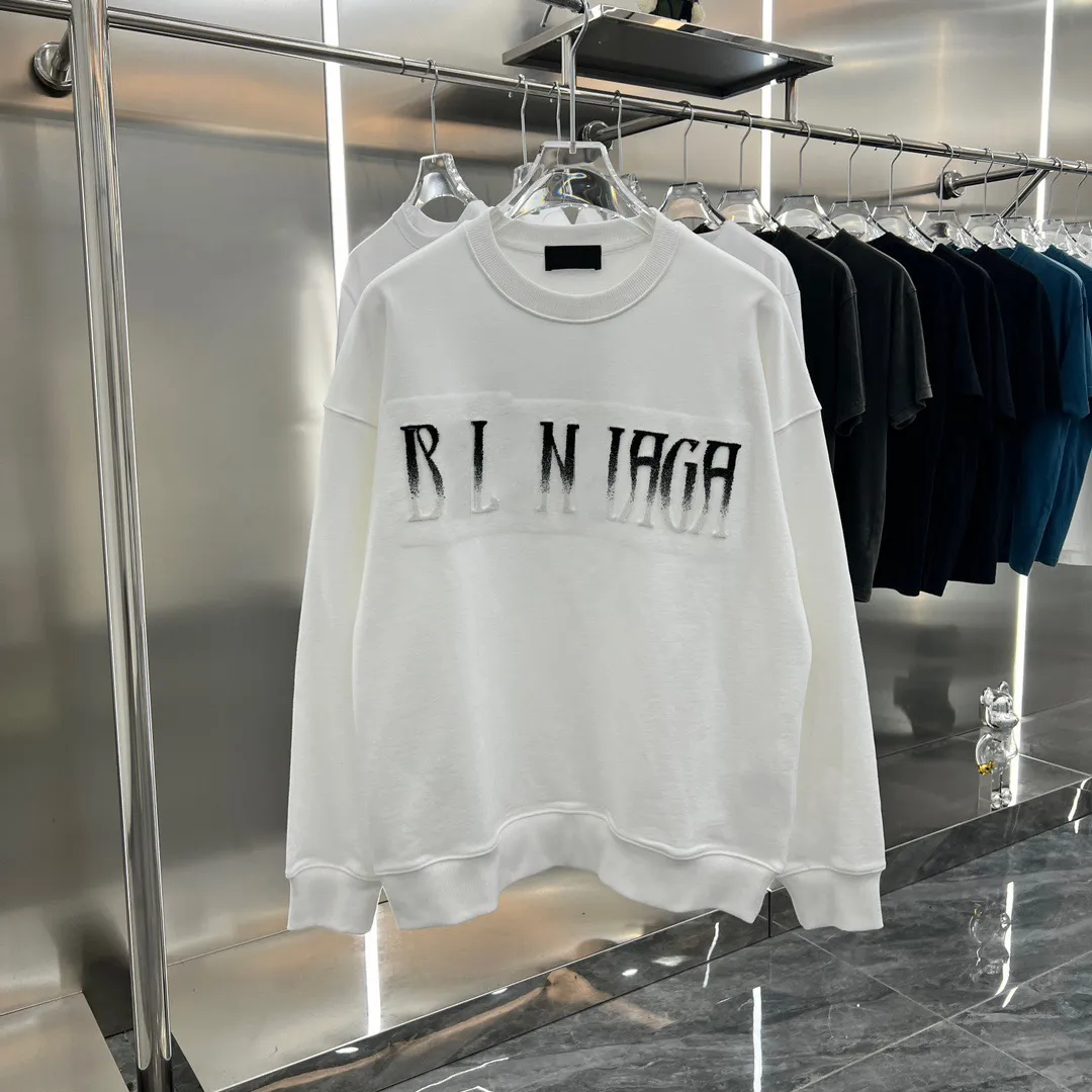 Herrtröja designer hoodie långärmad t -shirt bomull runda nacke tröja män kvinnor tröjor förlorar pullover päls stort