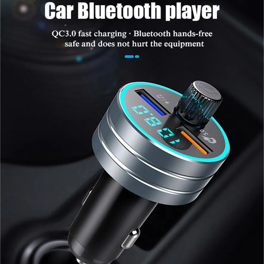 Bluetooth Car Kit 5 0 Hände Wireless Für FM Sender Hände Musik MP3 Player Empfänger Dual USB Schnelle Charge1289B