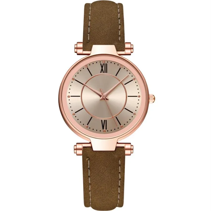 McyKcy marque loisirs mode Style montre pour femme bonne vente boîtier en or mouvement à Quartz dames montres en cuir montre-bracelet 290a