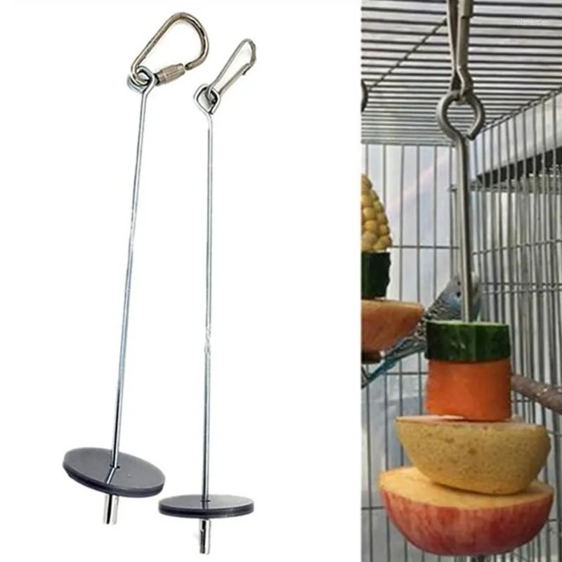 Other Bird Supplies 2023 Food Holder Support Stainless Steel Parrot Fruit Vegetable Feeder Stick Toy