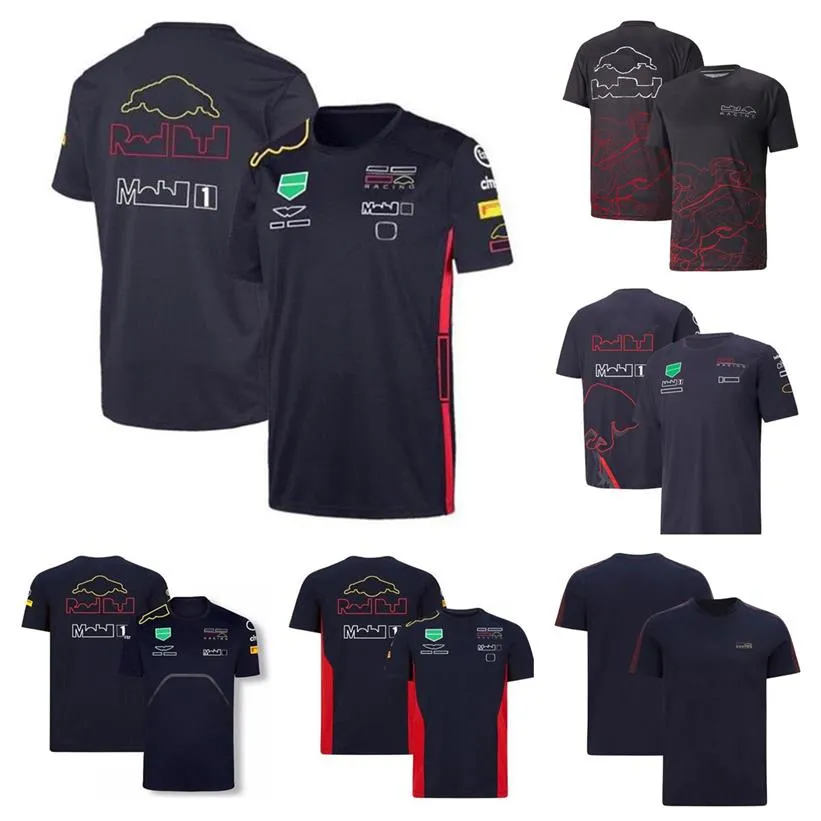 F1 Racing Suit Team Kurzärärtes T-Shirt Polyester Schnellrocknen kann angepasst werden195v