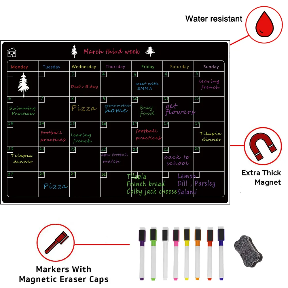 Wholesale Magnetic Whiteboard Calendar Board With 8 Pen Slots For Monthly  Refrigeration And Fridge Use Magnetic Whiteboard For Fridge Free 230914  From Kong08, $12.71 | DHgate.Com