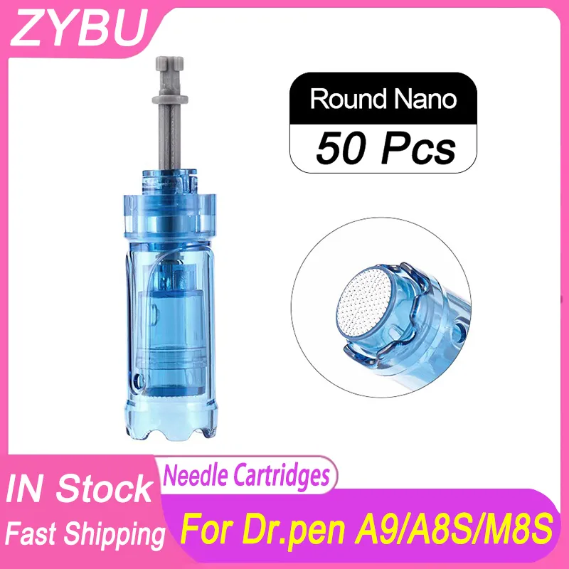 50 PCS Bayonet Needle Cartridge Replacement för M8S A9 A8S Micro Needle 11 Pins/24 Pin/36/42 3D Nano Micro Skin Needling Tip Derma Stamp Skin Care Care Care Care Care