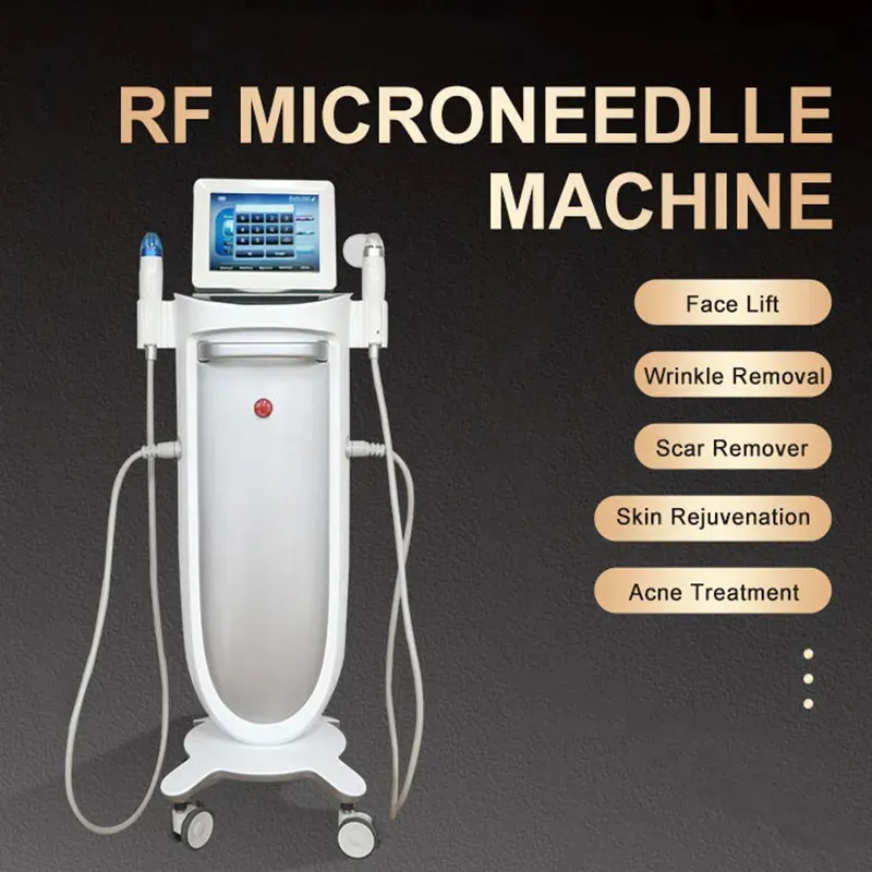 Prezzo competitivo frazione rf oro microneedle macchina 2 maniglie 25 pin 49 pin coreano rf microneedling