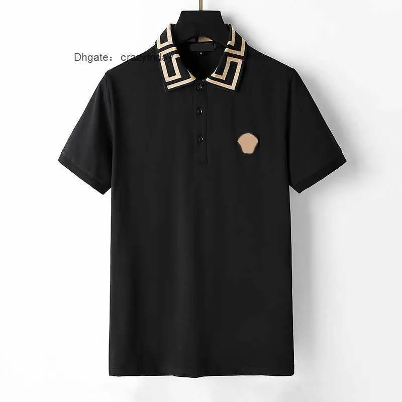Męskie koszulki polos t polo homme letnia koszulka haft koszulki High Street Trend koszulki TOP TEE M-3XL 888