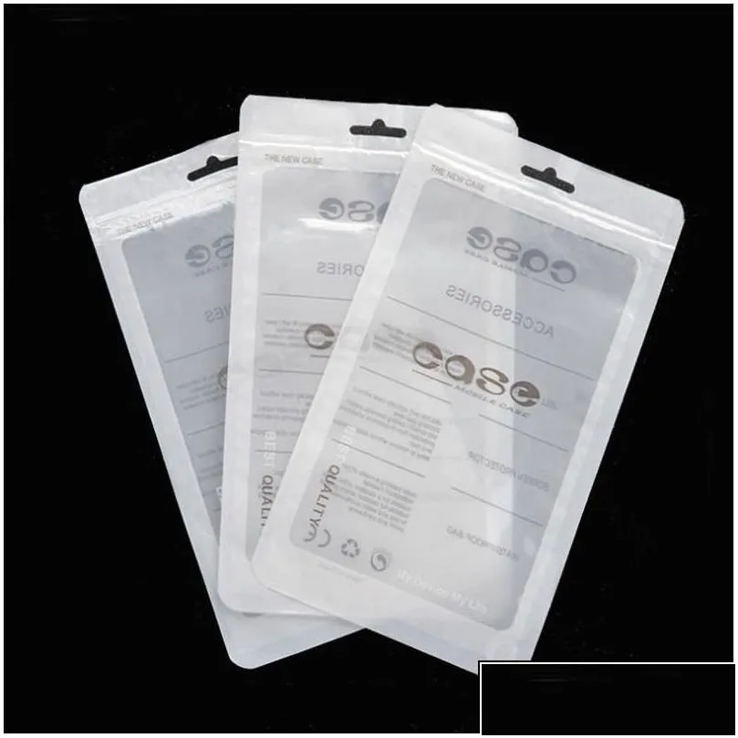 Packing Bags Wholesale 1000Pcs/Lot 12X21Cm Plastic Zipper Bag Cell Phone Accessories Mobile Case Er Packaging Package Lz0779 Drop De Dhqdg