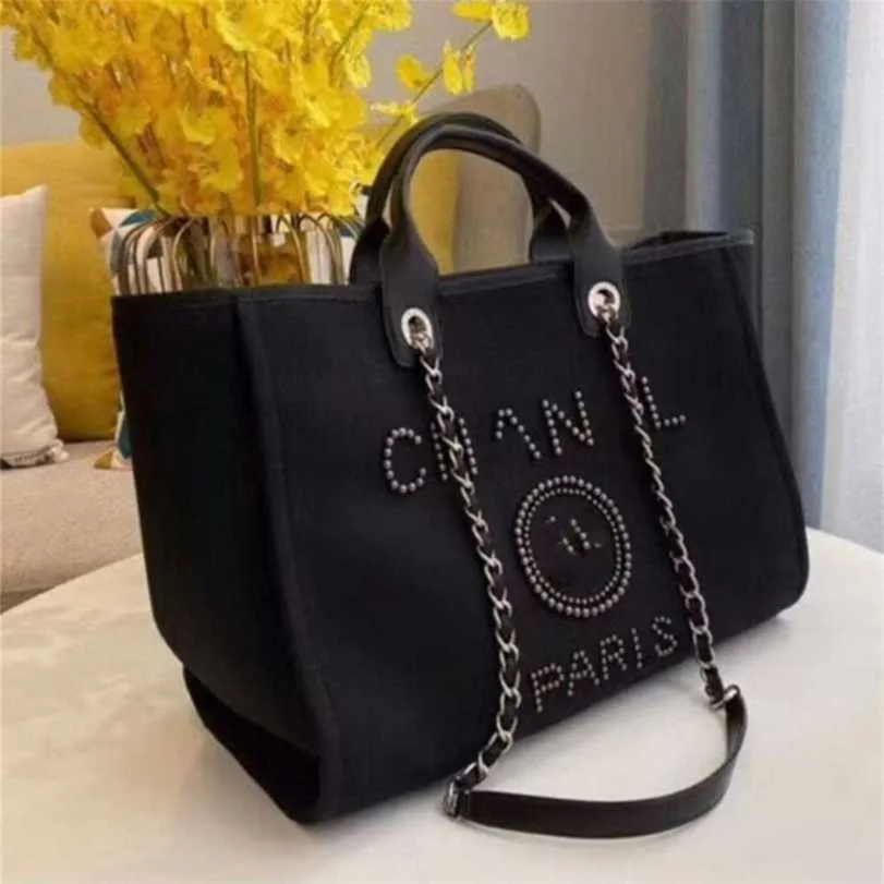 Designer Classic Evening Bags Luxury Handbag Fashion Pearl Label Backpack Womens Beach Handbags Purse Women Canvas Hand Bag Ladies H90