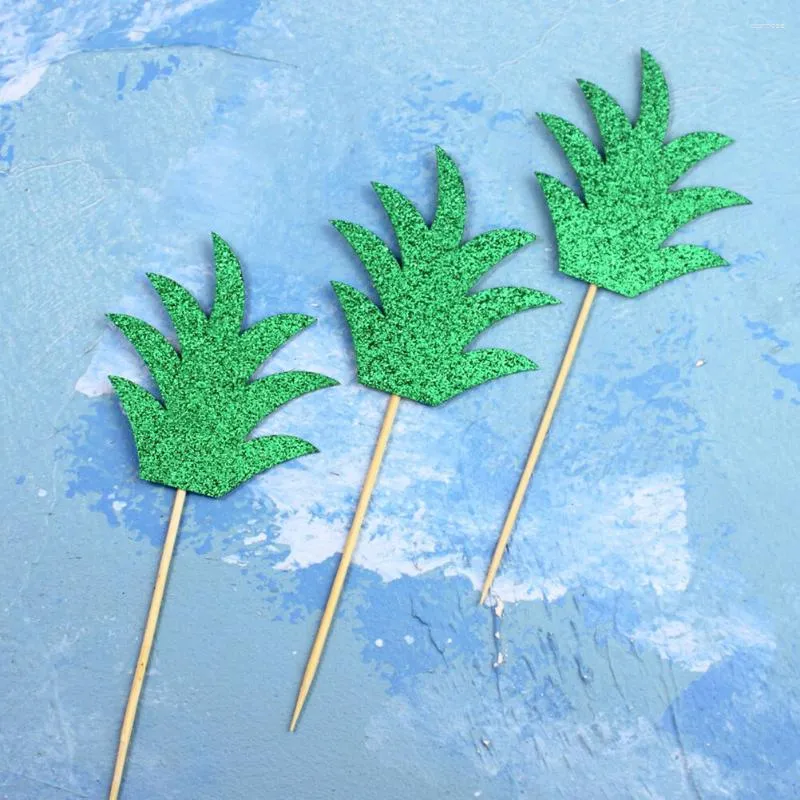 Festive Supplies Pineapple Slices Cake Toppers Birthday Cupcake Decor Picks Cocktail Decorations