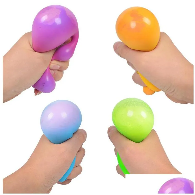 Novelty Games Toys Decompression Squeeze Rainbow Ball Release Pressure Tpr Toy For Kids And Adt Drop Delivery Dhnj2