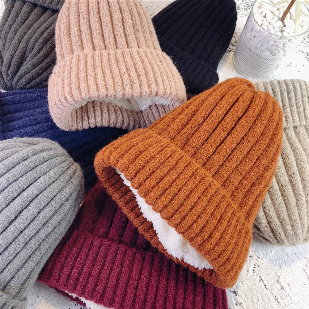 Bonnet/Casquettes d'hiver Plus velours chaud chapeau de laine pour hommes femmes tout-match coréen tricoté chapeau épaissi en plein air Ski chapeau loisirs Beanie Gorros 230914