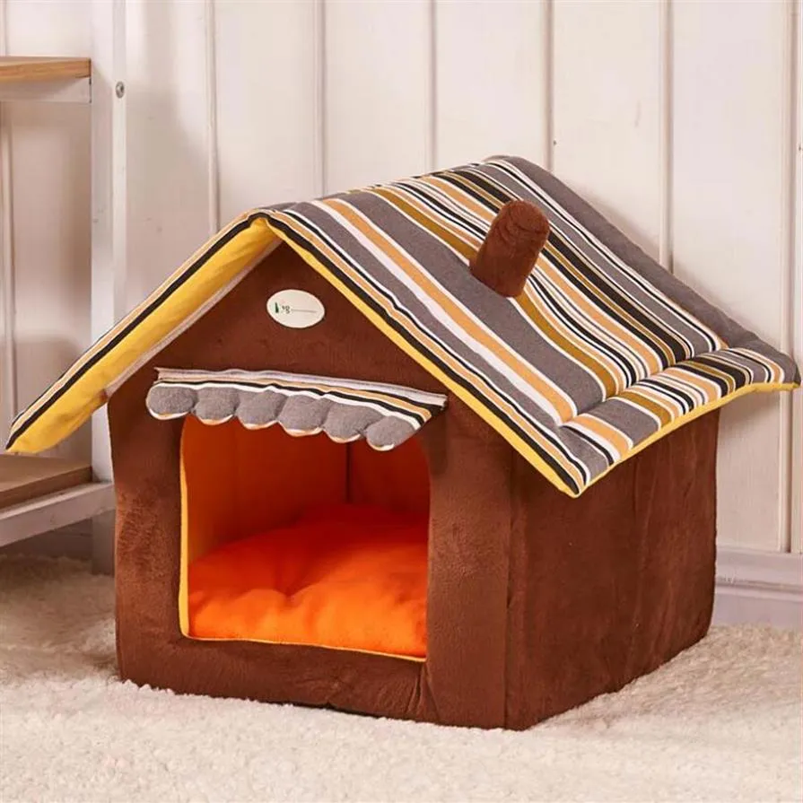 Striped Removable Dog House Cover Mat For Small And Medium Pets