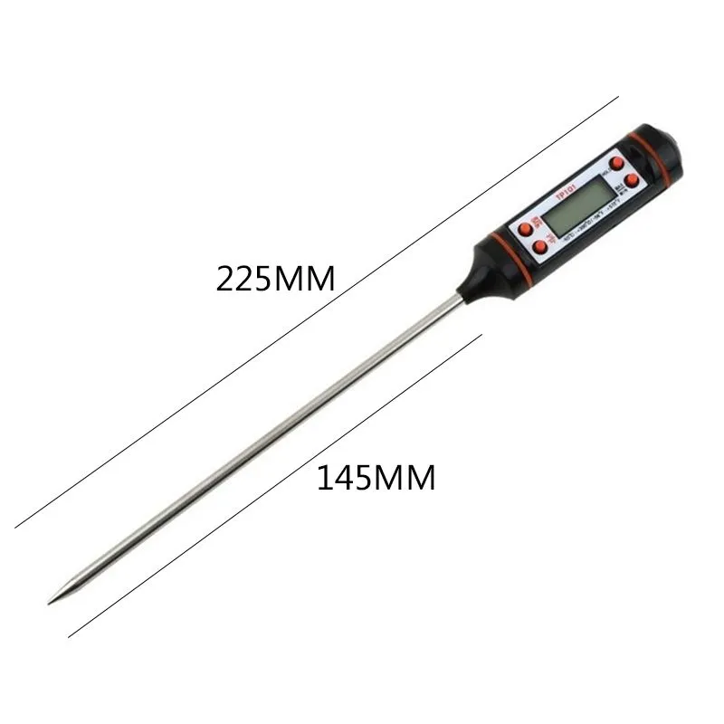 Stainless Steel BBQ Meat Thermometer Kitchen Digital Cooking Food Probe Hangable Electronic BBQ Household Temperature Detector Tool