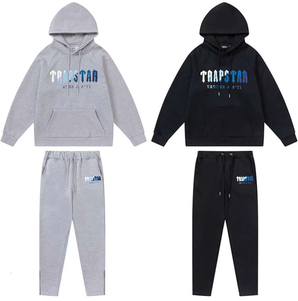 TRAPSTAR SURVÊTEMENTS POUR HOMMES Hommes Femme Polaire Survêtement Ensembles d'hiver Sweats à capuche Pantalons 2 pièces Ensemble Running Sweat à capuche Sweat-shirt Sport Joggers Pantalons de survêtement 661ess