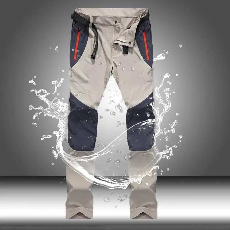 Mens Tactical Waterproof Cargo Pants Quick Dry, Long Mens Hiking