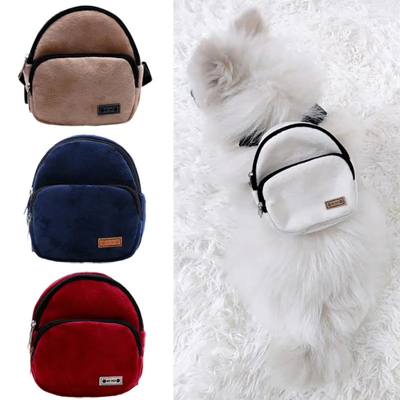 Trasportino per cani Zaino per gatti da passeggio all'aperto Flanella Accessori per animali domestici per cani di piccola taglia Yorkie Shih Tzu Zaino automatico Prodotti per mascotte