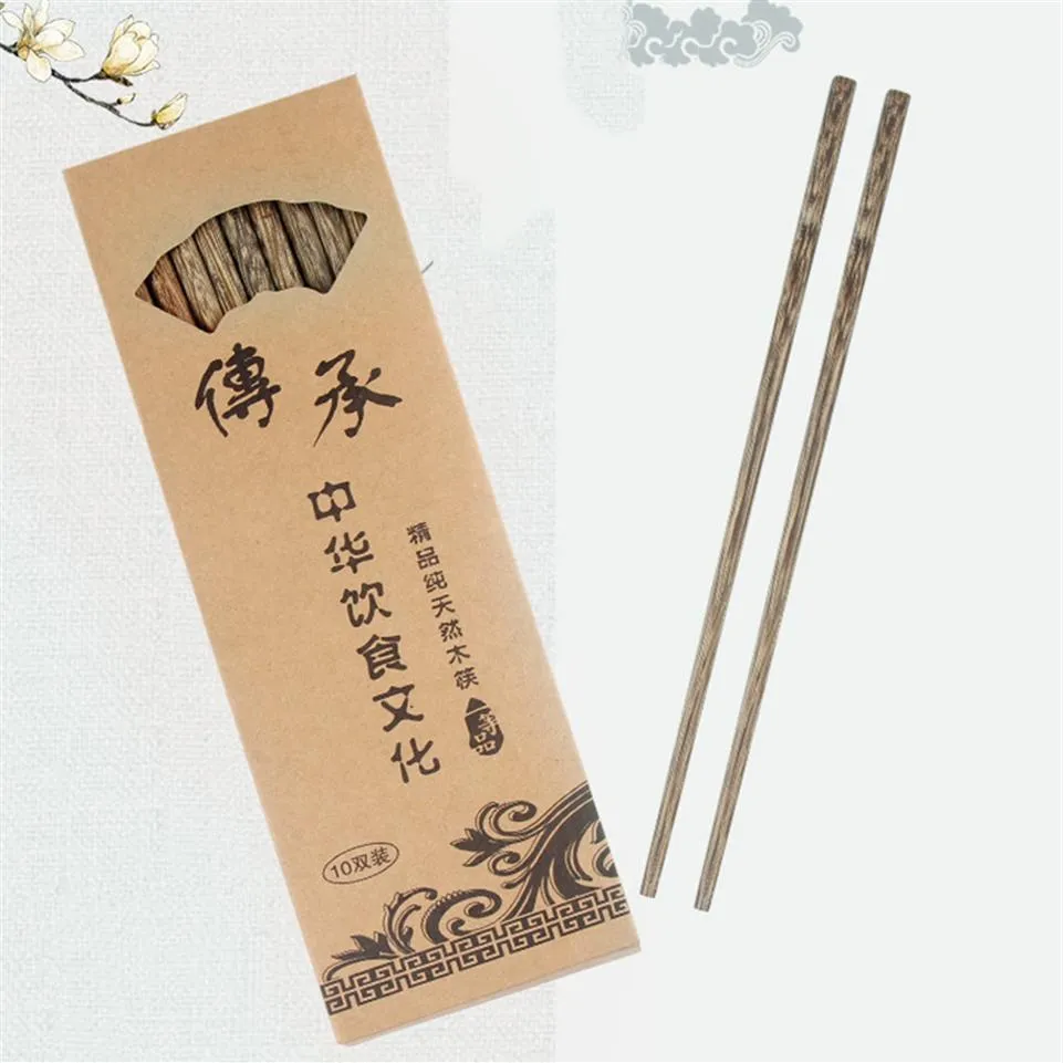 10pairs 25 CM Wooden Chopsticks Handmade Dishwasher Safe Chinese Classic Style Gift FAS6 F1219249W