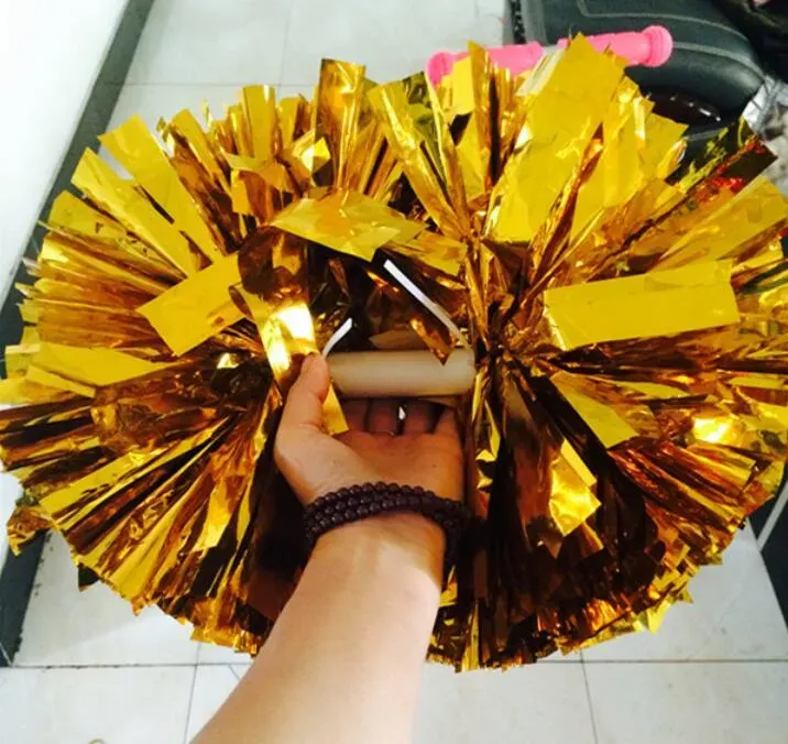 New Party Carnival Cheering Pom Pom Plastic Handle Cheerleading Flower Dance Hand Ball Sports Vocal Concert Cheerleaders Ball even6668887