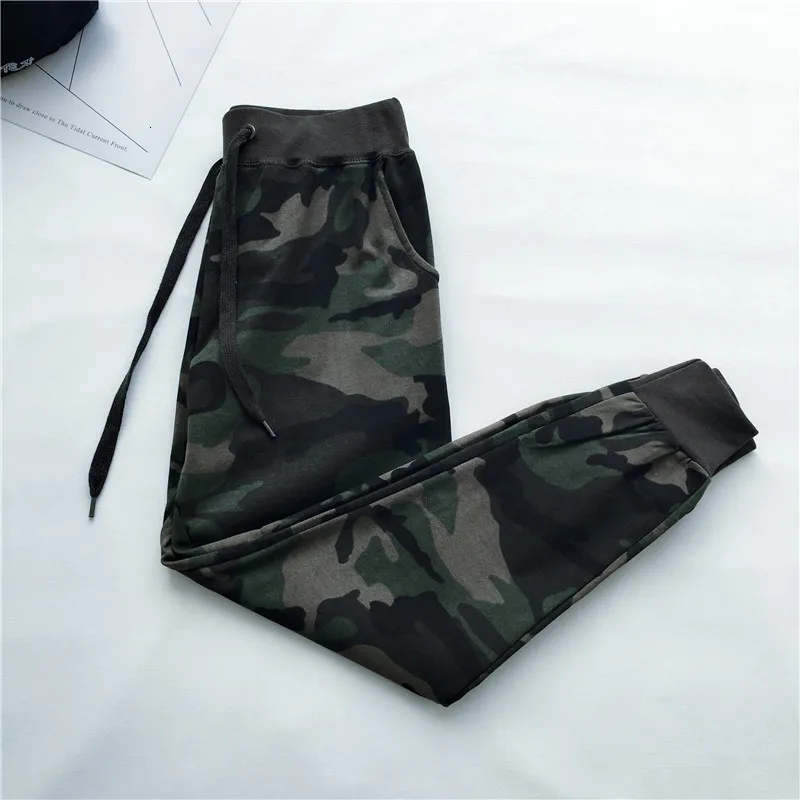 Pantalons pour femmes s Pantalon de camouflage d'été Pantalon de survêtement à la taille avec cordon de serrage Pantalon long Pantalon Femme Streetwear Harem C4275 230914